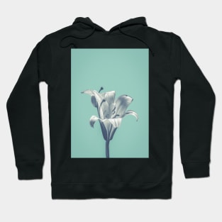 Flower On Blue Design Hoodie